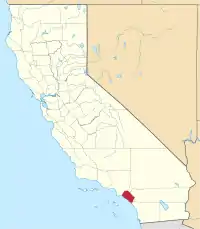 カリフォルニア州内の位置