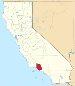 カリフォルニア州内の位置