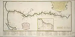 1759年のオランダ領デメラリ植民地(地図上の方角は東が上)
