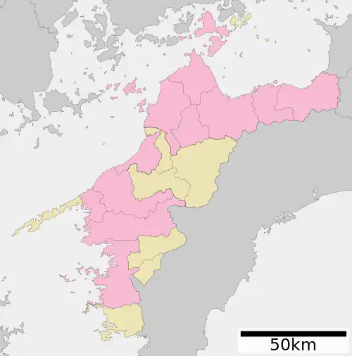 宮窪町宮窪の位置図。