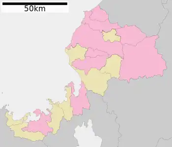 氣比神宮の位置(福井県内)