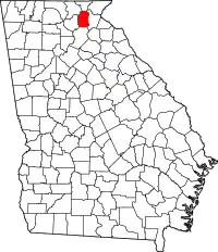 ホワイト郡の位置を示したジョージア州の地図