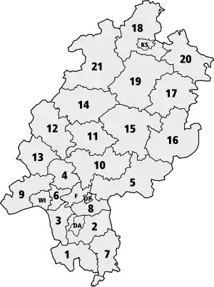 郡と独立市の区分図