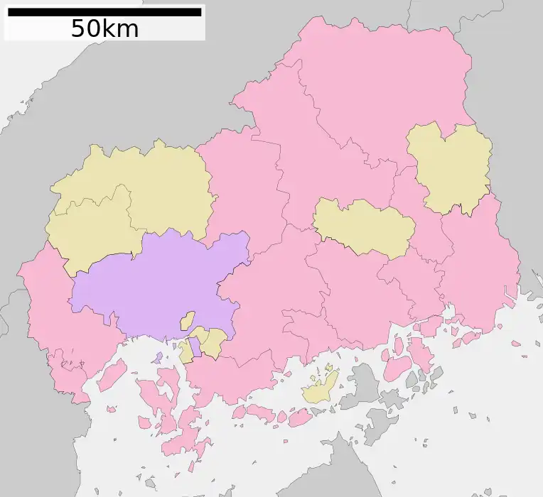 厳島神社(嚴島神社)の位置(広島県内)