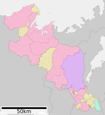 東寺の位置(京都府内)
