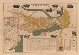 『最新水戸市街実測全図』文化堂（1916年）