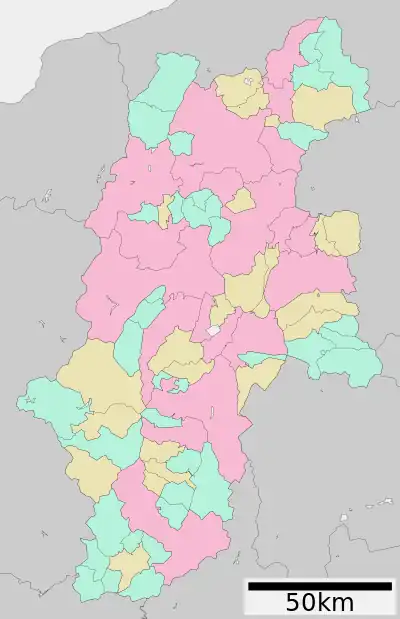 長野県の位置(長野県内)