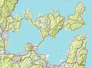 能登島地図(Open Topo Mapより)