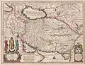 Altkolorierte Kupferstich-Karte. v. Willem Janszoon Blaeu.