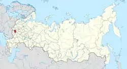 ロシア内のオリョール州の位置の位置図