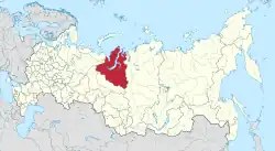 ロシア連邦におけるヤマロ・ネネツ自治管区の位置