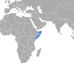 ソマリア共和国の位置