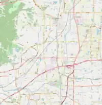 筒井城の位置(大和郡山市内)