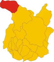 ピストイア県におけるコムーネの領域