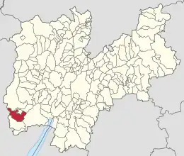 トレント自治県におけるコムーネの領域