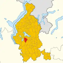 ヴァレーゼ県におけるコムーネの領域