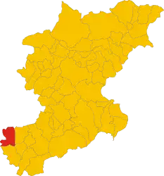 ベッルーノ県におけるコムーネの領域