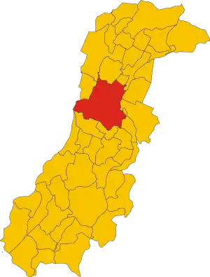 モデナ県におけるコムーネの領域