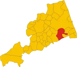 フェルモ県におけるコムーネの領域