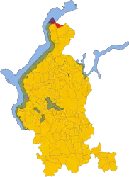 ヴァレーゼ県におけるコムーネの領域
