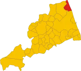 フェルモ県におけるコムーネの領域