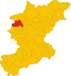 ベッルーノ県におけるコムーネの領域