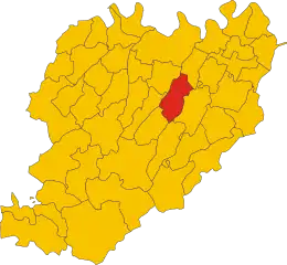 ピアチェンツァ県におけるコムーネの領域