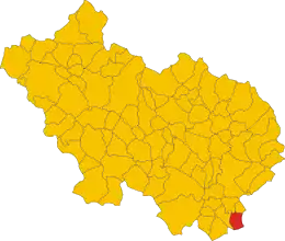 フロジノーネ県におけるコムーネの領域