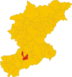 ベッルーノ県におけるコムーネの領域