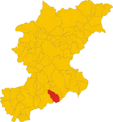 ベッルーノ県におけるコムーネの領域