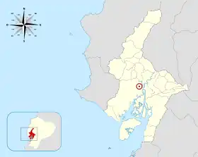 グアヤス州(県)のグアヤキルの位置の位置図