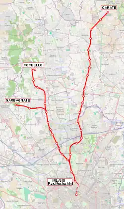 ブリアンツァ急行線路線図
