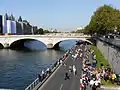 2011年パリマラソン　約25キロ地点　ポンヌフを望むセーヌ川沿い