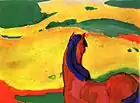 フランツ・マルク, Horse in a Landscape (Pferd in der Landschaft) 1910年
