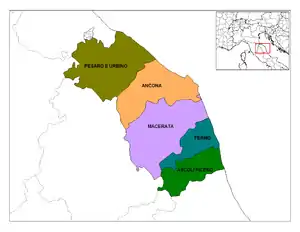 Provinces of Marche.