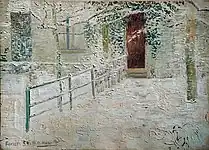 雪に覆われた通り