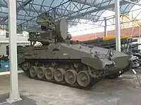 マルダー歩兵戦闘車の車体に搭載されたローランド(FlaRakPz Roland)(ブラジル軍の装備していた車両)