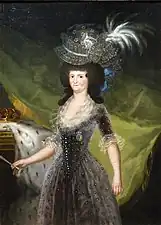 カルロス4世の衣装の色が異なる1790年のバージョン。プラド美術館所蔵。現在はサラゴサ美術館（英語版）に寄託。