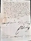 2日前に夫カルロス2世が崩御したことをカルレート伯爵（スペイン語版）に伝える、1700年11月3日付の王妃書簡