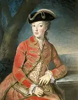 乗馬服姿の1771年の肖像画（ヨセフ・クランツィンガー画）