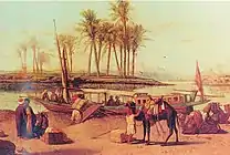『ナイル川岸の思い出』(1833)プロスペル・マリヤ(1811-1847)