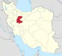 イランにおけるマルキャズィー(塗りつぶし部)。