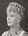 ウラジーミル・ティアラを着けたイギリス王妃メアリー、1934年
