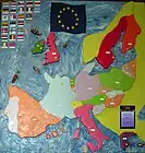 マルチパンで作った欧州連合地図(ブダペストマルチパン博物館)。