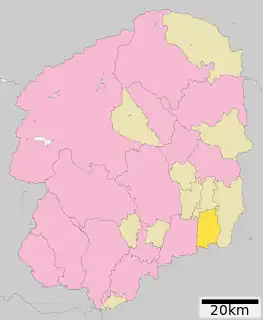 益子町位置図