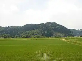 増山城近景 西方向（城下町）から
