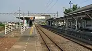 構内(現在は島式ホームのみ運用)