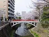 坂川に架かる潜龍橋(松戸神社)
