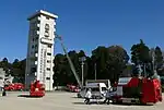 災害を想定した消防演習(松戸市消防局)