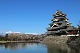 天守と飛騨山脈(2017年(平成29年)2月)